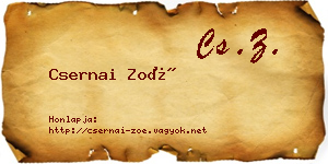 Csernai Zoé névjegykártya